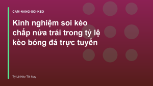 Read more about the article Kinh nghiệm soi kèo chấp nửa trái trong tỷ lệ kèo bóng đá trực tuyến