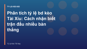 Read more about the article Phân tích tỷ lệ bd kèo Tài Xỉu: Cách nhận biết trận đấu nhiều bàn thắng